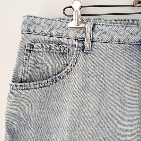 2/15$ Midi Denim Skirt With Front Slit ~ Size XL - Picture 3 of 7